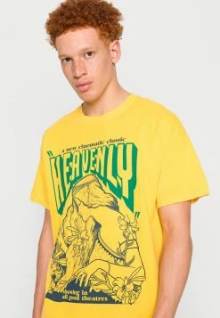 BDG Urban Outfitters HEAVENLY TEE UNISEX - Print T-shirt - Yellow -BDG Urban Outfitters shop 054ea2f2bc0a4af68fa44ac6d911abda