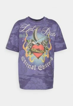 BDG Urban Outfitters TATTOO EDITIONS TEE UNISEX - Print T-shirt - Purple