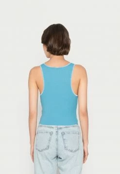 BDG Urban Outfitters NOTCH NECK TANK - Top - Blue -BDG Urban Outfitters shop 103efe803604491da8c76d0473900d91