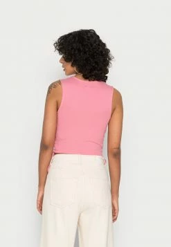 BDG Urban Outfitters LATTICE SIDE CREW NECK TANK - Top - Pink -BDG Urban Outfitters shop 10affc68f0364a2ba54a818a9eea61a5
