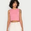 BDG Urban Outfitters LATTICE SIDE CREW NECK TANK - Top - Pink