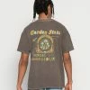 BDG Urban Outfitters GARDEN STATE TEE - Print T-shirt - Chocolate