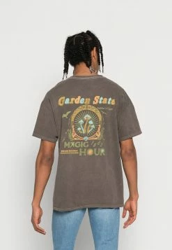 BDG Urban Outfitters GARDEN STATE TEE - Print T-shirt - Chocolate