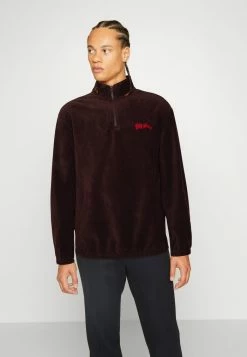 BDG Urban Outfitters MAP EMBROIDERY UNISEX - Sweatshirt - Dark Brown