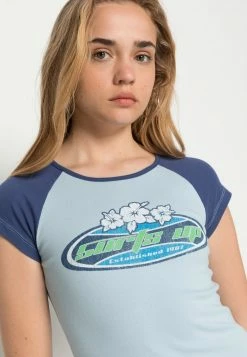 BDG Urban Outfitters BDG SURFS UP RAGLAN SLEEVE TEE DRESS - Day Dress - Blue -BDG Urban Outfitters shop 1a6dd25000c64980b93132f7cecdc377