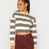 BDG Urban Outfitters STRIPE CREST BUBBLE RUGBY - Long Sleeved Top - Cream -BDG Urban Outfitters shop 212931dfa81d4947b6977cece6035635