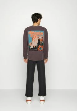 BDG Urban Outfitters NATURE TRAILS TEE UNISEX - Long Sleeved Top - Choc