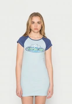 BDG Urban Outfitters BDG SURFS UP RAGLAN SLEEVE TEE DRESS - Day Dress - Blue