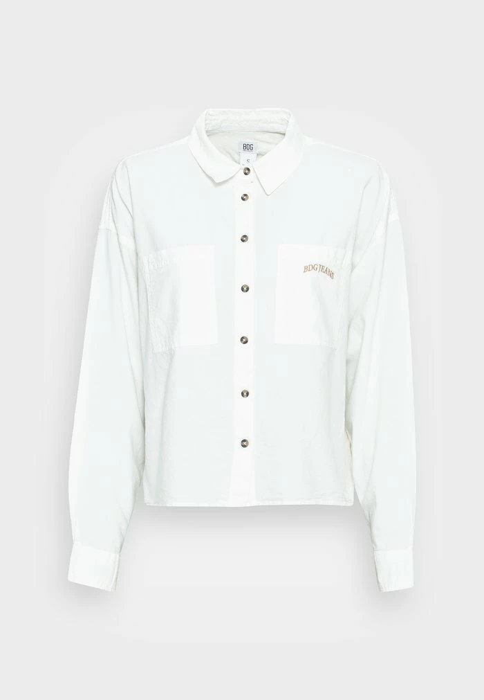 CROP SHIRT - Blouse - white BDG Urban Outfitters CROP SHIRT - Blouse - White -BDG Urban Outfitters shop 3422b353171f47b9ac6cbf87a79987e5