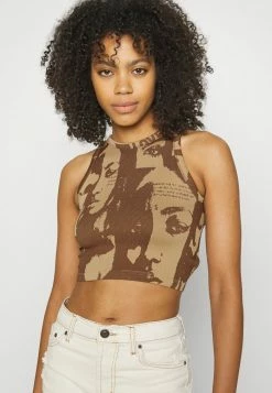 BDG Urban Outfitters OPEN BACK POSTERISED TANK - Top - Chocolate