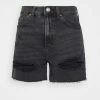 BDG Urban Outfitters DESTROY PAX - Denim Shorts - Washed Black