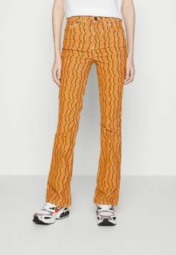 BDG Urban Outfitters FLARE - Trousers - Cream/pink