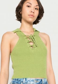 BDG Urban Outfitters LATTICE COLLAR TANK - Top - Green -BDG Urban Outfitters shop 3dcc9a0782fe49e3b08c2dd9d56313de