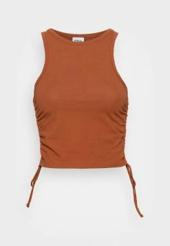 BDG Urban Outfitters BDG RUCHED TIE SIDE TANK - Top - Dark Orange -BDG Urban Outfitters shop 3eea584eb04e49f5a89ac666a5a41af8