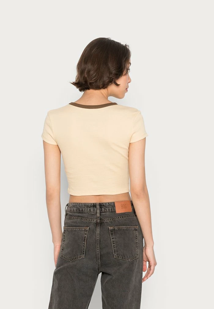 RINGER BABY TEE - Basic T-shirt - ecru BDG Urban Outfitters RINGER BABY TEE - Basic T-shirt - Ecru -BDG Urban Outfitters shop 3f6b89235f9d4e989dc85e7eb50b560d