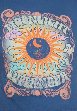 BDG Urban Outfitters MOONLIGHT BABY TEE - Print T-shirt - Blue -BDG Urban Outfitters shop 40905be61d5a408e8207d94f04ee45f3