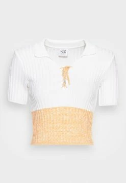 BDG Urban Outfitters BDG LATTICE FRONT TWO TONE TOP - Jumper - Yellow/tbc -BDG Urban Outfitters shop 43dba65d54064a9a8f087efb01ba36cb