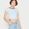 BDG Urban Outfitters RINGER BABY TEE - Basic T-shirt - Blue -BDG Urban Outfitters shop 4c9b8dfc647a485ebb0885a516f1815c