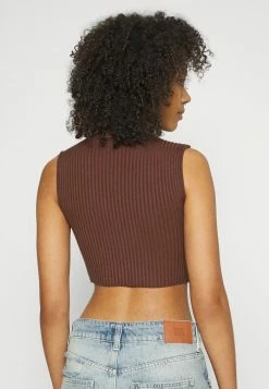BDG Urban Outfitters ASYMMETRIC CUT OUT TANK - Top - Chocolate -BDG Urban Outfitters shop 50a2c9dacb02477cb25aedbfb96bfc19