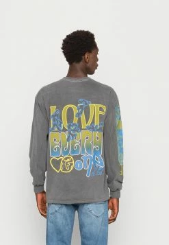BDG Urban Outfitters LOVE EVERYONE UNISEX - Long Sleeved Top - Washed Black -BDG Urban Outfitters shop 54275fc51fa443588bdb5d8853aa23eb
