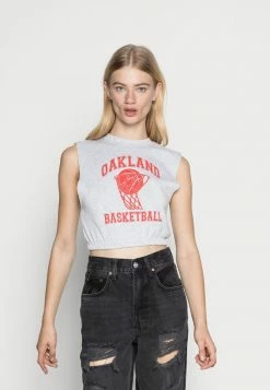 BDG Urban Outfitters OAKLAND CROP TANK - Top - Grey