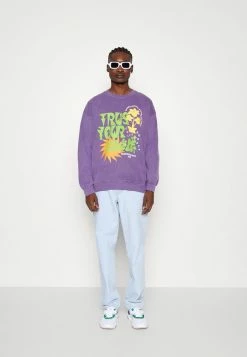 BDG Urban Outfitters TRUST YOURSELF UNISEX - Sweatshirt - Purple -BDG Urban Outfitters shop 5601f601bffc41159458472595f83410