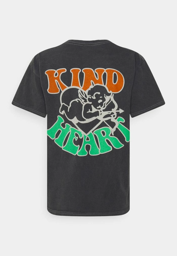 KIND HEART TEE UNISEX - Print T-shirt - charcoal BDG Urban Outfitters KIND HEART TEE UNISEX - Print T-shirt - Charcoal -BDG Urban Outfitters shop 591c8a883d1040b3be1992677a281c54