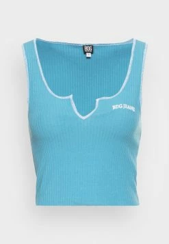 BDG Urban Outfitters NOTCH NECK TANK - Top - Blue -BDG Urban Outfitters shop 59620bee152f4b7c9088f432e108fc06