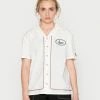 BDG Urban Outfitters NOLAN BOWLING SHIRT - Button-down Blouse - White -BDG Urban Outfitters shop 5bbeb44edf56424298ea141263a8f2b2