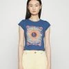 BDG Urban Outfitters MOONLIGHT BABY TEE - Print T-shirt - Blue -BDG Urban Outfitters shop 60e7e8c0b3e34039b9ce62d481509faf