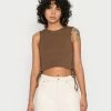 BDG Urban Outfitters LATTICE SIDE CREW NECK TANK - Top - Chcolate -BDG Urban Outfitters shop 61db5f4afde042d99727ce71bbe7d723