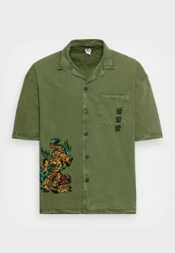 BDG Urban Outfitters EMBROID REVERE SHIRT - Shirt - Khaki -BDG Urban Outfitters shop 66c98987fcb540e397698086eda5a1e3