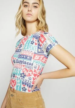 BDG Urban Outfitters LOVE HAPPINESS BABY - Print T-shirt - Multi -BDG Urban Outfitters shop 6de6bbe655b64bb1858f3921c91d3100