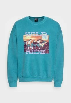 BDG Urban Outfitters WILD RIDE UNISEX - Sweatshirt - Teal -BDG Urban Outfitters shop 6fc7840cc9354e6c93fe580219852ae5
