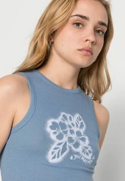 BDG Urban Outfitters BDG YOU MATTER TANK WITH HANKY HEM - Top - Blue -BDG Urban Outfitters shop 70908ea33b334c88aa0d2234e4e660cf