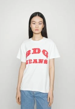 BDG Urban Outfitters PUFF TEE - Print T-shirt - White