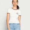 BDG Urban Outfitters RINGER BABY TEE - Basic T-shirt - Ecru