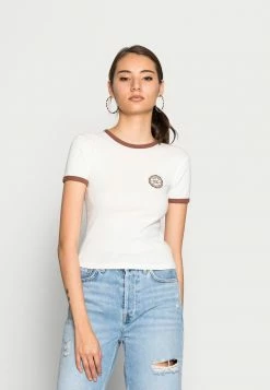 BDG Urban Outfitters RINGER BABY TEE - Basic T-shirt - Ecru