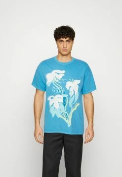 BDG Urban Outfitters PAINT TEE UNISEX - Print T-shirt - Blue
