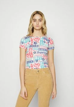BDG Urban Outfitters LOVE HAPPINESS BABY - Print T-shirt - Multi