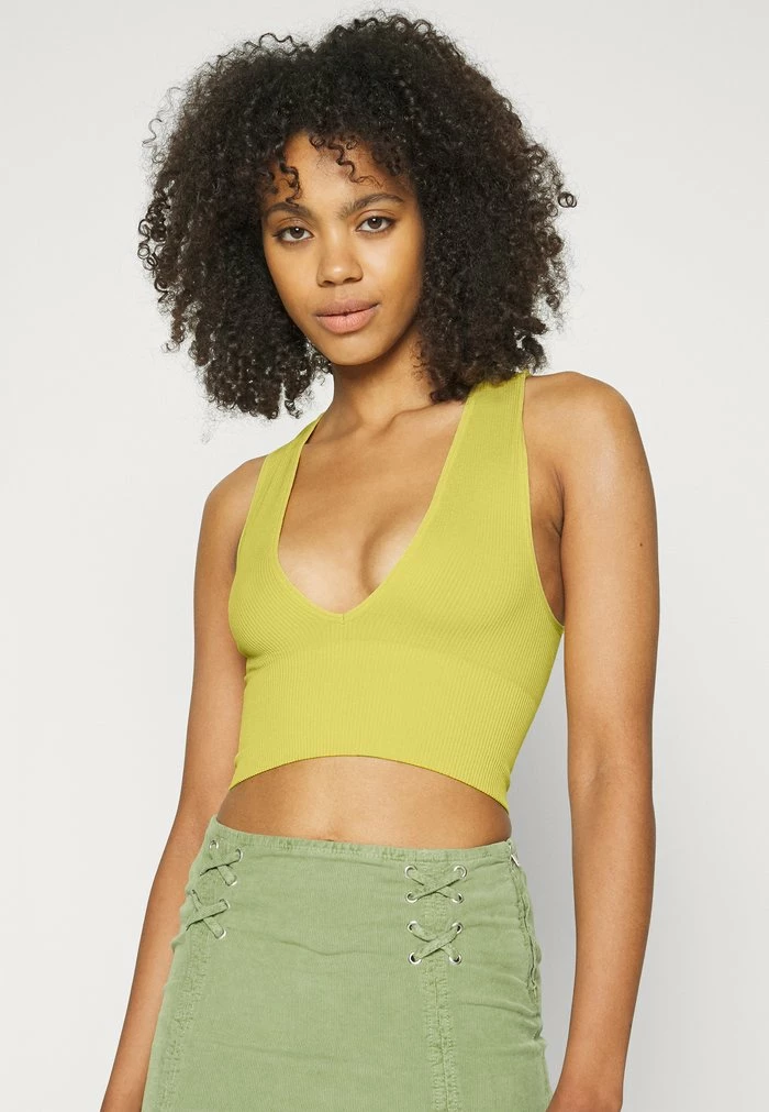 JOSIE SEAMLESS V-NECK VEST - Top - yellow BDG Urban Outfitters JOSIE SEAMLESS V-NECK VEST - Top - Yellow -BDG Urban Outfitters shop 78370ad35fbb46a9aa68fa5aba0add05