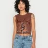 BDG Urban Outfitters BDG STAY LUCKY VEST - Top - Chocolate