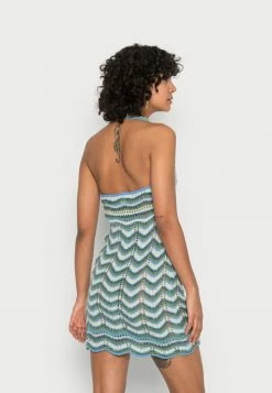 BDG Urban Outfitters BDG STRIPE HALTER DRESS - Day Dress - Blue -BDG Urban Outfitters shop 7cbbdcf0ce8f4eccba1adf88cd4206f9