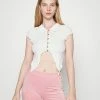 BDG Urban Outfitters BUTTON UP SPLIT HEM SHIRT - Shirt - White -BDG Urban Outfitters shop 81a871df4c4c47568d903303137bc275