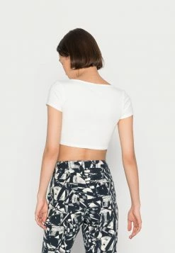 BDG Urban Outfitters CAP SLEEVE HANKY WITH NECK RUCHING - Basic T-shirt - White -BDG Urban Outfitters shop 86a980a05cf344bbba411682bf0f0f23