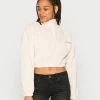 BDG Urban Outfitters HALF ZIP CROP - Fleece Jumper - Camel -BDG Urban Outfitters shop 8dcac9fe55d0431184783b2f66952325