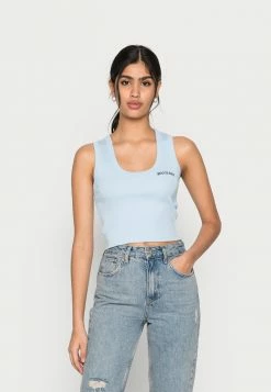 BDG Urban Outfitters SCOOP TANK - Top - Baby Blue