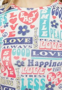 BDG Urban Outfitters LOVE HAPPINESS BABY - Print T-shirt - Multi -BDG Urban Outfitters shop 991b0bd0c2774a3faf30b898c44e9842