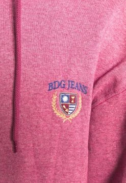 BDG Urban Outfitters EMBROIDERED LOGO HOODIE - Sweatshirt - Red -BDG Urban Outfitters shop 996e2bc9aa6a47e5b07db6ba6c62c3d0
