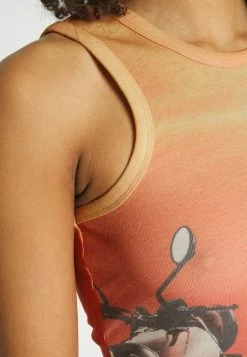 BDG Urban Outfitters POLARISED PRINT TANK MINI DRESS - Jersey Dress - Orange -BDG Urban Outfitters shop 9cd41008926448f0b359bea906e063ba